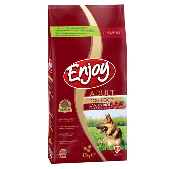 Enjoy Enj-06 Kuzu Etli ve Pirinçli Yetişkin Köpek Maması 15 Kg - 1