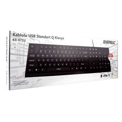 Everest KB-871U Siyah USB Q Standart Klavye - 4