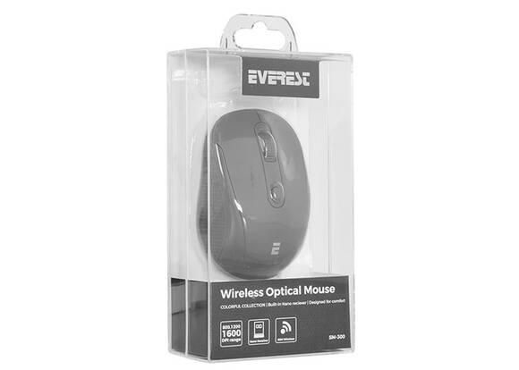 Everest SM-300 Usb Siyah 4D Optik Süper Sessiz Alkalin Pil Kablosuz Mouse