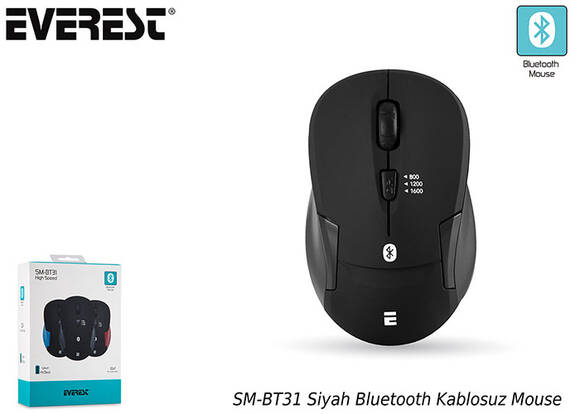 Everest SM-BT31 Siyah Bluetooth Kablosuz Mouse - 5