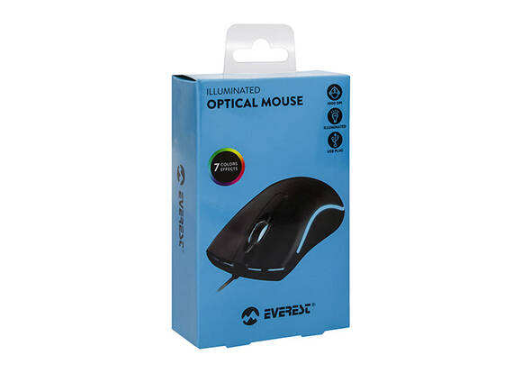 Everest SM-M9 Usb Siyah 3D Optik Led Mouse - 5