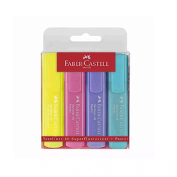 Faber Castell Fosforlu Kalem 1546 Pastel 4'lü - Faber Castell