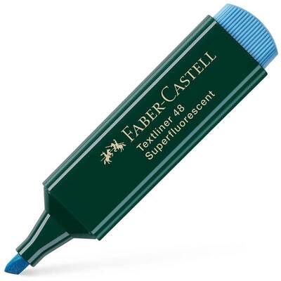 Faber Castell Fosforlu Kalem Mat Gövde Mavi 154851 Tekli - Faber Castell