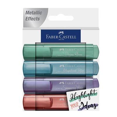 Faber Castell Fosforlu Kalem Seti 46 Metalik Renkler 4'lü Karton - Faber Castell (1)