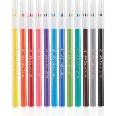 Faber Castell - Faber Castell Keçeli Kalem Yıkanabilir 12 Renkli (1)