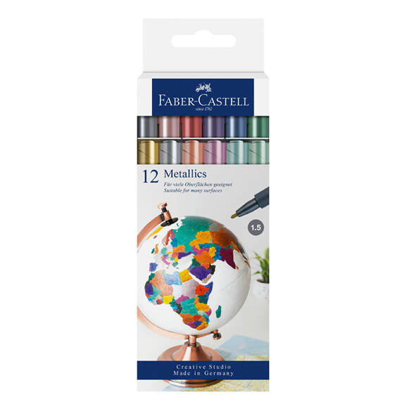 Faber Castell Metalik Markör Set 12 li - 1