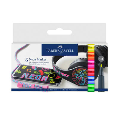 Faber Castell Neon Markör Set 6 lı - Faber Castell