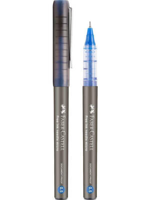 Faber Castell - Faber Castell Roller Kalem Free Ink Needle 0,5 mm Mavi (1)
