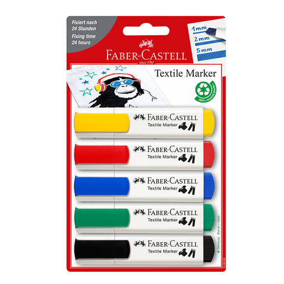Faber Castell Tekstil Markörü Klasik 5 li - 1