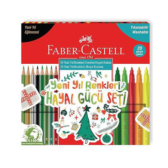 Faber Castell Yeni Yıl Renkleri Renkler Hayal Gücü Seti 20 li