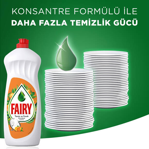 Fairy Elde Yıkama Sıvı Bulaşık Deterjanı Portakal 650 ml