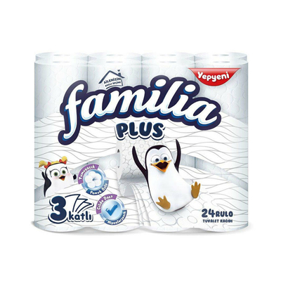 Familia Plus 3 Katlı Tuvalet Kağıdı 24'lü - Familia