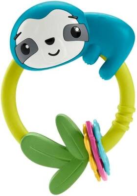 Fisher Price Eğlenceli Dostlar Çıngıraklı Dişlik - Makaralı Tembel Hayvan HJW11-HKD70 - Fisher Price