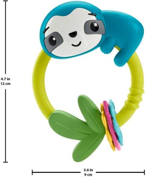 Fisher Price Eğlenceli Dostlar Çıngıraklı Dişlik - Makaralı Tembel Hayvan HJW11-HKD70 - 3