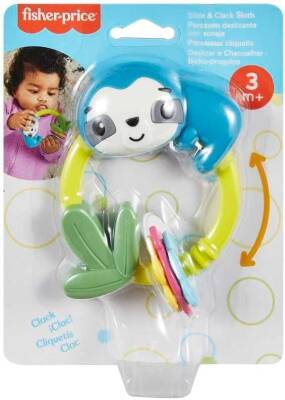 Fisher Price Eğlenceli Dostlar Çıngıraklı Dişlik - Makaralı Tembel Hayvan HJW11-HKD70 - 4