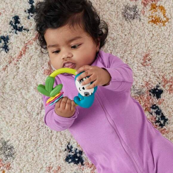 Fisher Price Eğlenceli Dostlar Çıngıraklı Dişlik - Makaralı Tembel Hayvan HJW11-HKD70 - 6