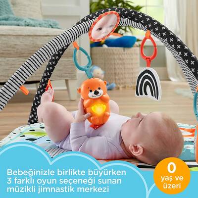 Fisher Price Neşeli Hayvanlar 3'ü 1 Arada Jimnastik Merkezi Oyun Halısı - Fisher Price (1)