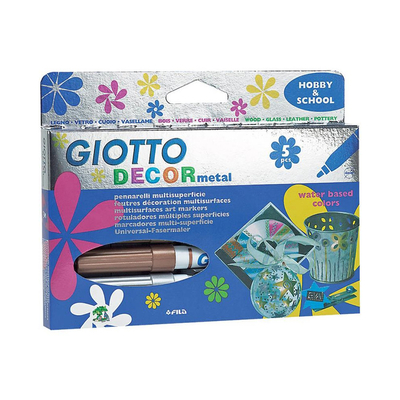 Giotto Dekor Metalik Boya 5 Renk 452900 - Thumbnail