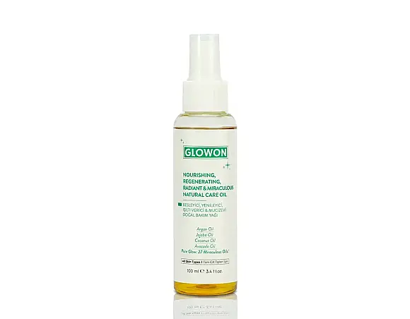 GLOWON 27 Bitkisel Yağ İçeren Mucizevi Doğal Bakım Yağı 100ml - Yüz, Saç ve Vücut İçin - 7