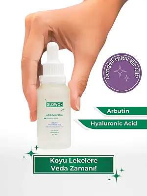 GLOWON Alpha Arbutin ve Hyaluronik Asit İçerikli Leke Karşıtı Serum 30ml - 1
