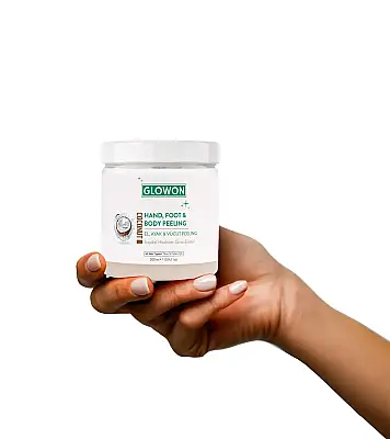 GLOWON El, Ayak ve Vücut Peeling Tropikal Hindistan Cevizi Esintisi 300 ml - 1
