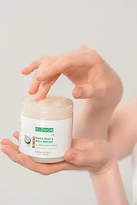 GLOWON El, Ayak ve Vücut Peeling Tropikal Hindistan Cevizi Esintisi 300 ml - GLOWON (1)