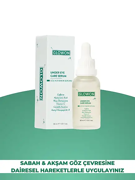 GLOWON Göz Altı Bakım Serumu | VEGAN İçerikli Peptit, Kafein ve Hyaluronik Asit İçeren Koyu Halka & Şişlik Karşıtı 30ml - 5