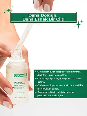 GLOWON Hyaluronik Asit ve Panthenol İçeren Yoğun Nemlendirici Bakım Serumu 30ml - GLOWON (1)