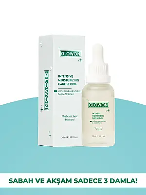 GLOWON Hyaluronik Asit ve Panthenol İçeren Yoğun Nemlendirici Bakım Serumu 30ml - 4