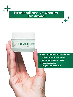 GLOWON Kolajen ve Hyaluronik Asit İçeren Yaşlanma Karşıtı Yoğun Nemlendirici Krem 50ml - 1