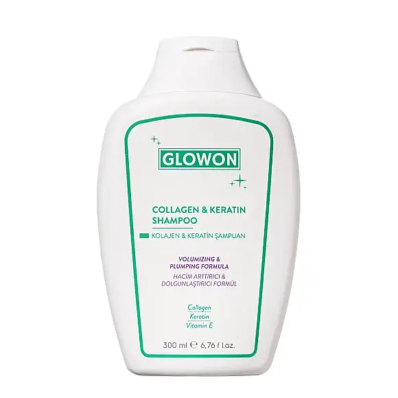 GLOWON Kolajen ve Keratin İçeren Hacim Artırıcı ve Güçlendirici Şampuan 300ml - 6