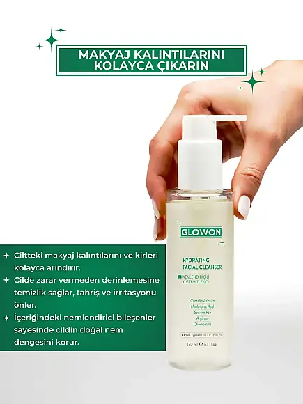 GLOWON Nemlendirici ve Yatıştırıcı Makyaj Temizleme Jeli 150ml - Hassas Ciltler İçin - 2