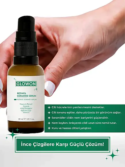 GLOWON Retinol ve Seramid İçeren Kırışıklık Karşıtı ve Hücre Yenileyici Serum 30ml - 2