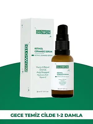 GLOWON Retinol ve Seramid İçeren Kırışıklık Karşıtı ve Hücre Yenileyici Serum 30ml - 6