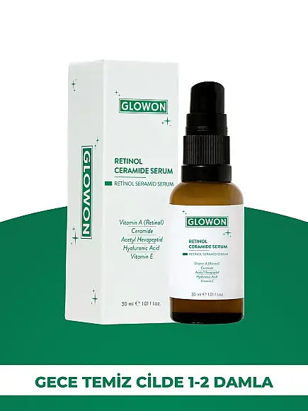 GLOWON Retinol ve Seramid İçeren Kırışıklık Karşıtı ve Hücre Yenileyici Serum 30ml - 6