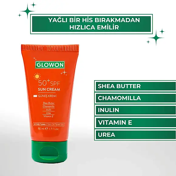 GLOWON SPF 50+ Yüz Güneş Kremi 50ml - 1