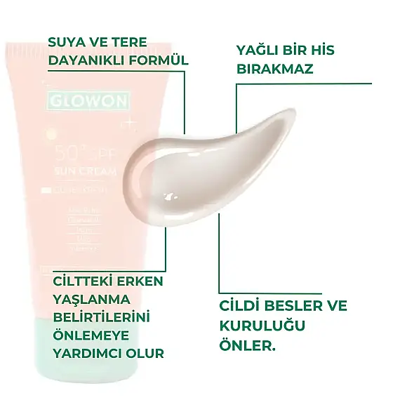 GLOWON SPF 50+ Yüz Güneş Kremi 50ml - 2