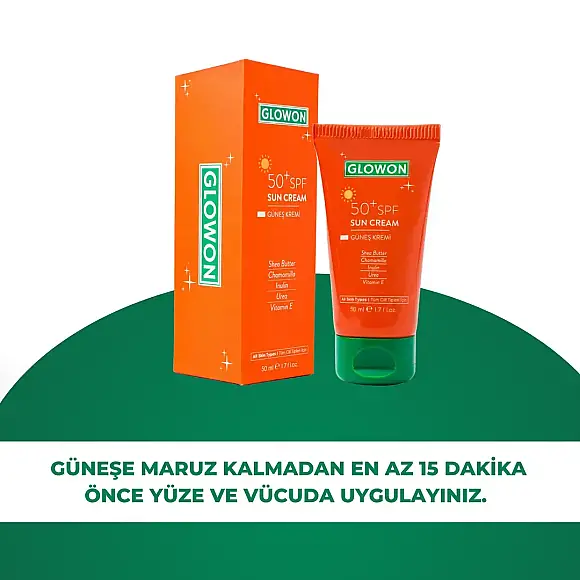 GLOWON SPF 50+ Yüz Güneş Kremi 50ml - 5