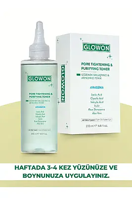 GLOWON Vegan Arındırıcı Tonik | İçerikli AHA BHA Gözenek Sıkılaştırıcı ve Siyah Nokta Karşıtı 200ml - 5