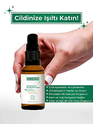GLOWON Vegan içerikli Aydınlatıcı & Leke Karşıtı | C Vitamini (SAP) Serum 30ml - 7