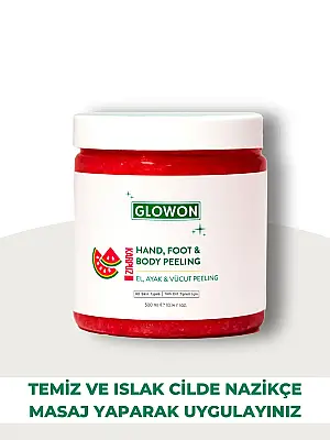 GLOWON Vegan İçerikli Doğal Tanecikli El, Ayak ve Vücut Peelingi 300ml - Ölü Deri Arındırıcı - 4