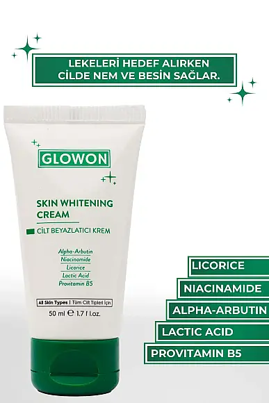 GLOWON Vegan İçerikli Niacinamide Cilt Beyazlatıcı ve Leke Karşıtı Krem 50 ml - 3