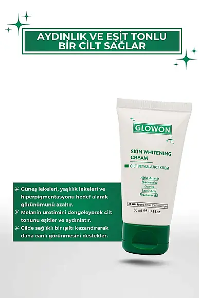 GLOWON Vegan İçerikli Niacinamide Cilt Beyazlatıcı ve Leke Karşıtı Krem 50 ml - 6