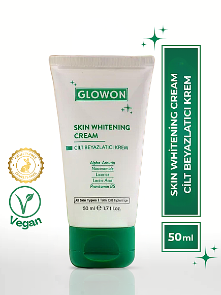 GLOWON Vegan İçerikli Niacinamide Cilt Beyazlatıcı ve Leke Karşıtı Krem 50 ml - 1