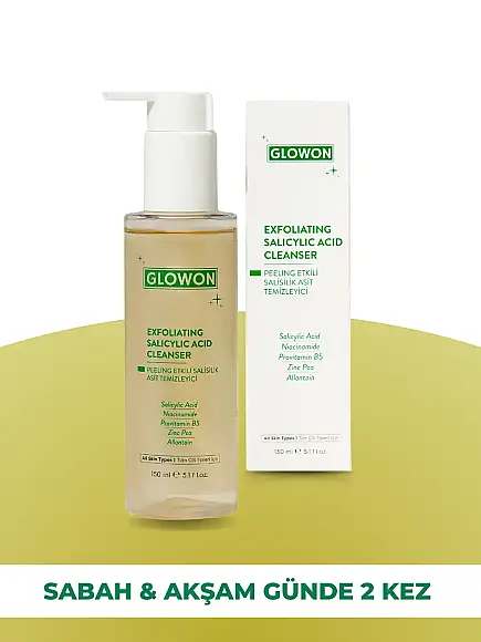GLOWON Vegan Salisilik Asit (BHA) İçeren Arındırıcı ve Siyah Nokta Karşıtı Yüz Temizleme Jeli 150ml - 5