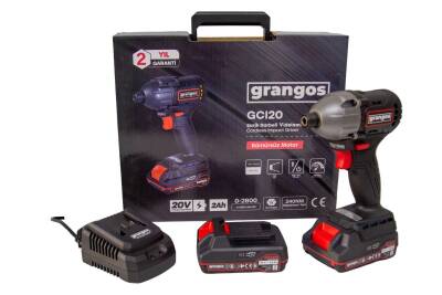 Grangos GCI20-T2 20V 2 Ah Çift Akülü Darbeli Vidalama - Grangos