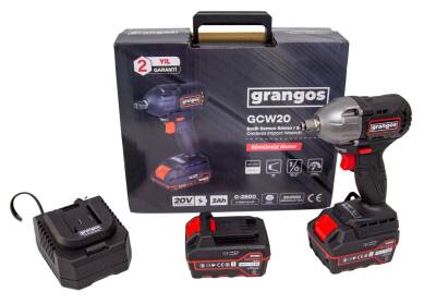 Grangos GCW20-F2 20V 5 Ah Çift Akülü Somun Sıkma - Grangos
