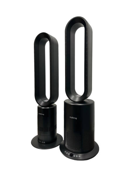 Haibrag TP-09 PRO (4’ü 1 Arada) – Isıtma, Soğutma, Hava Temizleme Kanatsız Zemin Tipi Fan (Siyah) - 9