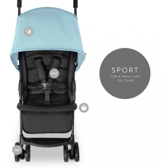 Hauck Ultra Hafif Tam Yatarlı Sport Bebek Arabası - Blue