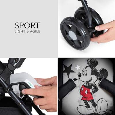 Hauck Ultra Hafif Tam Yatarlı Sport Bebek Arabası - Mickey Mouse - Thumbnail